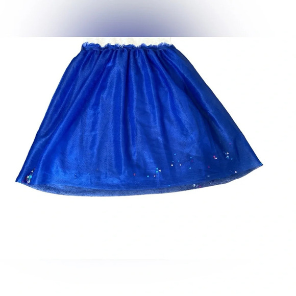 Disney/Minnie Mouse Girl’s Bow Print Heathered Jersey and Tulle Sequin Dress - Picture 5 of 7